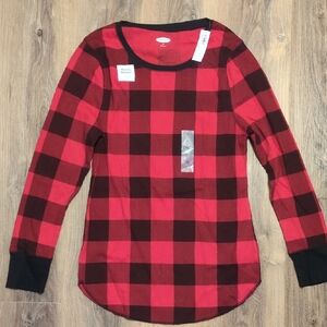 Old Navy Red and Black Plaid Shirt